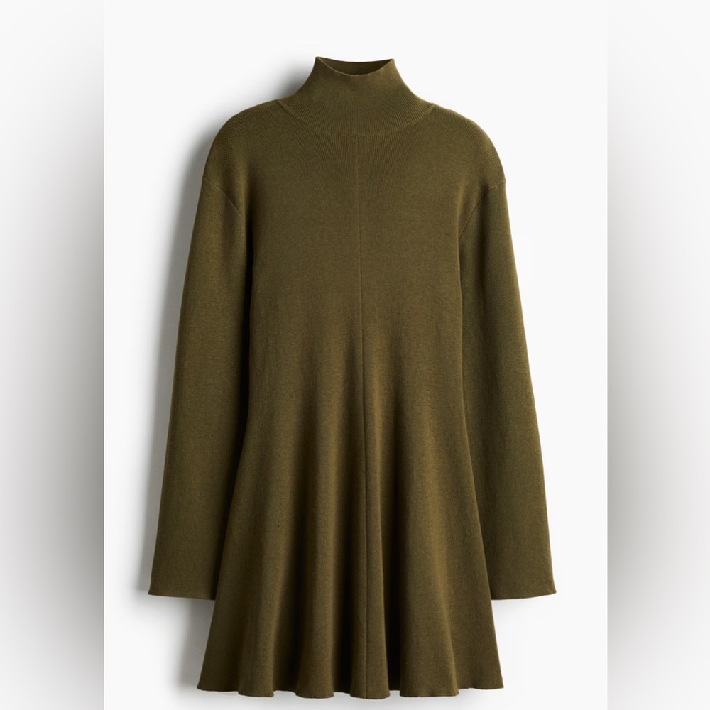 H&M Fine Knit Mock Turtleneck Dress